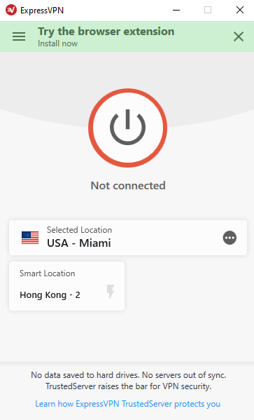 expressvpn dashboard recommended locations