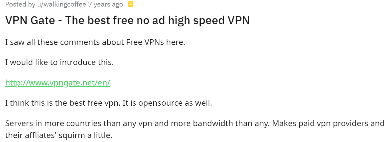 Best Free VPN According to Reddit
